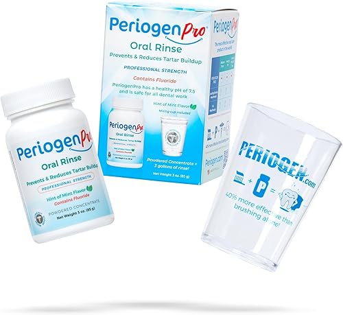 Miniatura 3 de Periogen Enjuague oral profesional, previene y reduce la acumulación de sarro, fuerza profesional, toque de sabor a menta, 3 onzas