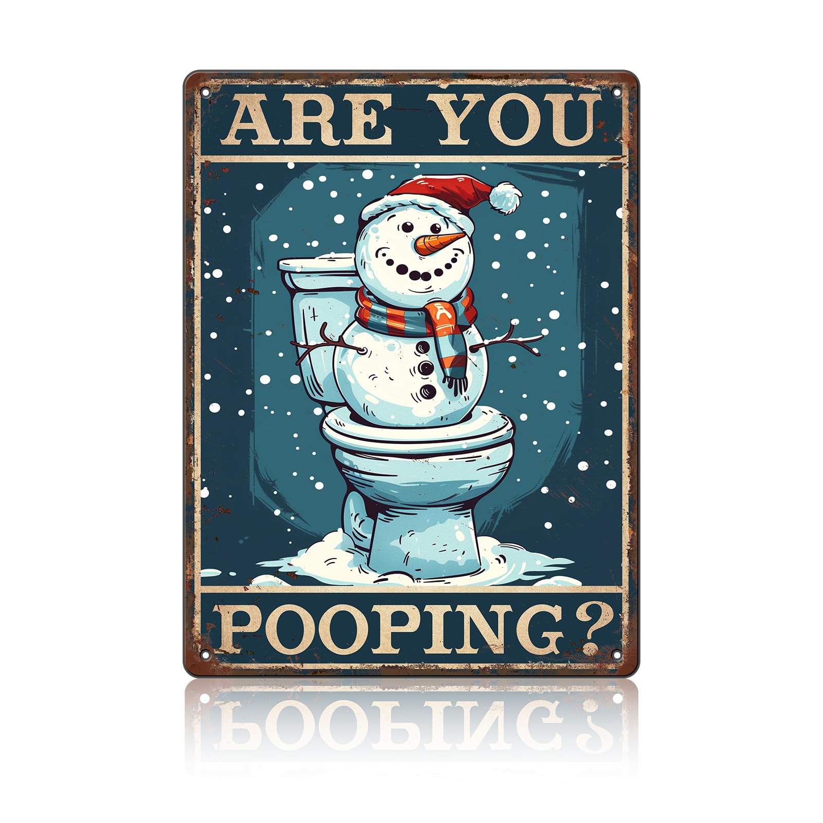 Peiyeety Tin Sign 18 Metal Tin Sign Are You Pooping Snowman Rerto Vintage Alumium Signs For Home Bar Office Outdoor Wall Decor 8X12inch