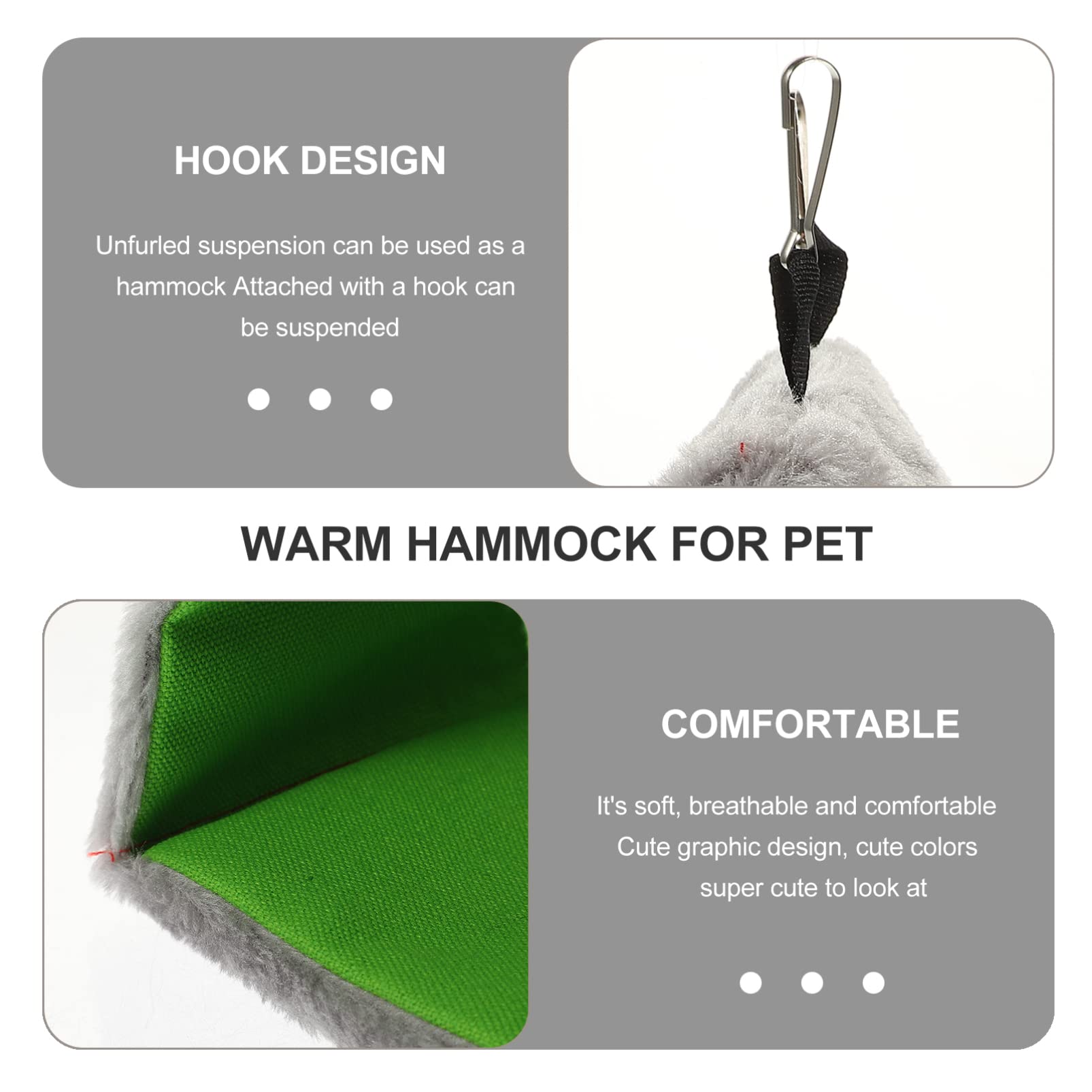 POPETPOP 5pièces Hamac Suspendu pour Oiseaux Nid Douillet Peluche pour Perruches Et Petits Animaux Lit Chaud Et Confortable pour Oiseaux à Suspendre pour Canaris Et Hamsters