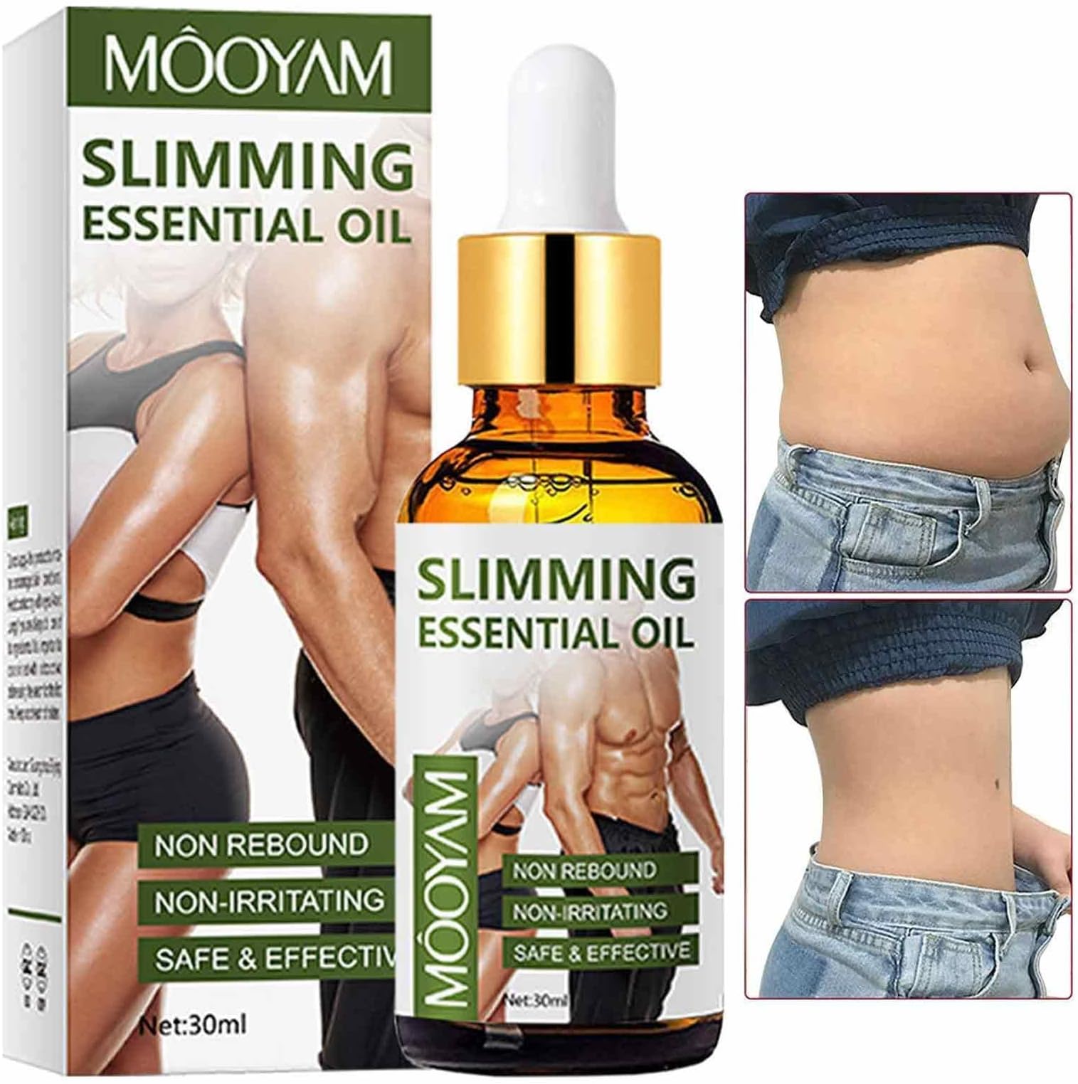Slimming Oil,30ml Belly Drainage Slimming Oil with Natural Plant Extracts - Moisturizing Slimming Essential Oil Fast Burner for Belly, Waist, Arms, Legs, Butt
