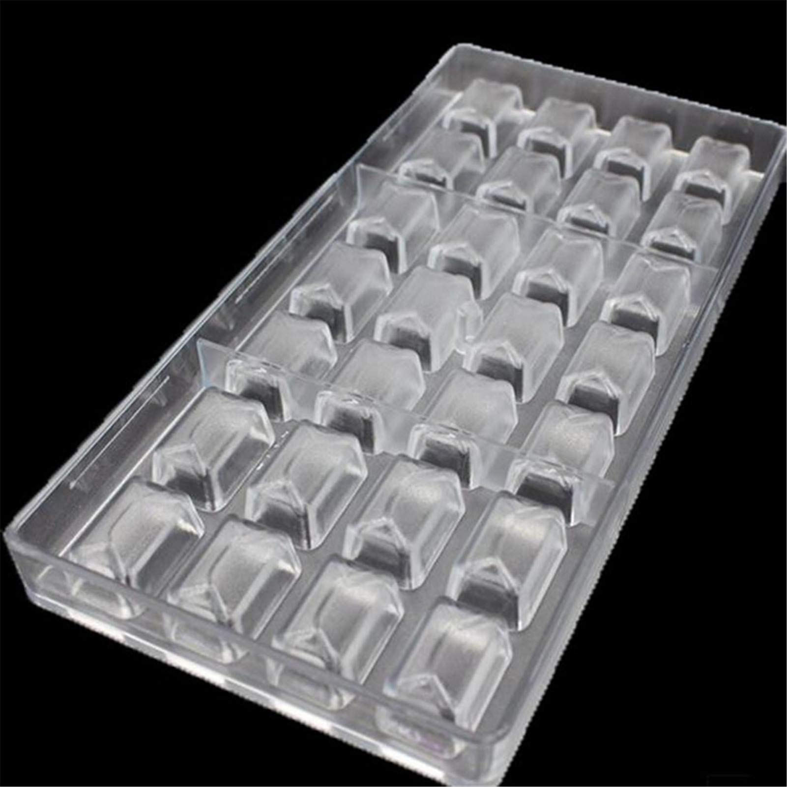 DUBENS Moule à Chocolat Maisons De Noël En Polycarbonate - Moule DIY Transparent Pour Bonbons, Gelée Et Mousse (A)
