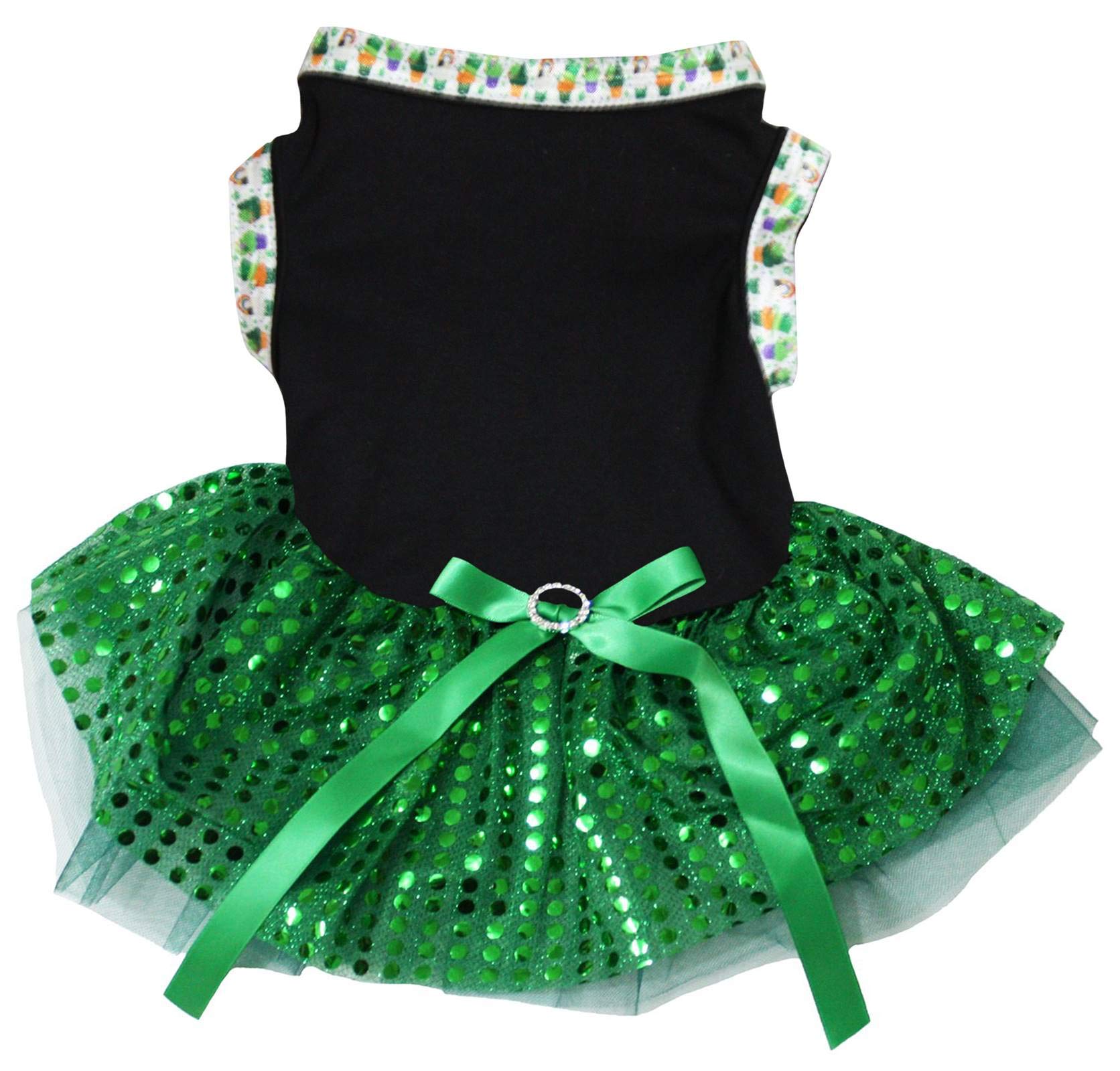 Robe pour chien St Patrick XXXL grand chien vêtement confortable paillettes