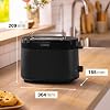 Bosch Compact Toaster MyMoment TAT2M123 Integrated Bun Attachment with Defrost Function Automatic Shut-Off Lift Function Bread Centring Perfect for 2 Slices 800 Watt Matte Black