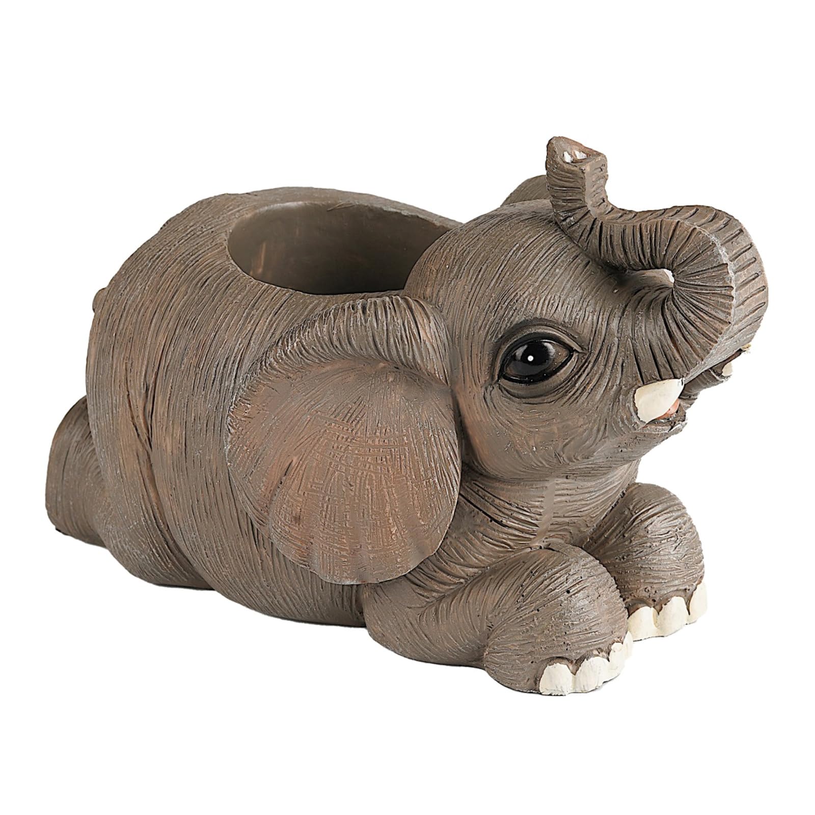 uikios Makeup Brush Cup Stationeries Holder Cup Pen Pencil Organizers Home Offices Desktop Decorations Shelf Pen Holder Shelf Elephant Shaped Resin