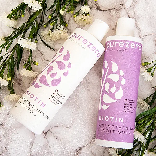 Purezero Biotin Strengthening Shampoo - 12 Fl Ounce - Volumizing, Thicker, Fuller Hair - Zero Sulfates, Parabens, Dyes, Gluten - 100% Vegan & Cruelty Free 3
