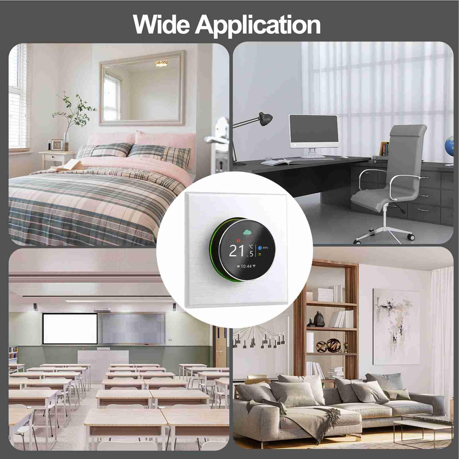 Wakects Termostato Intelligente WiFi con Controllo Remoto tramite App per Smartphone, Riscaldamento dell'Acqua, Automazione Domestica