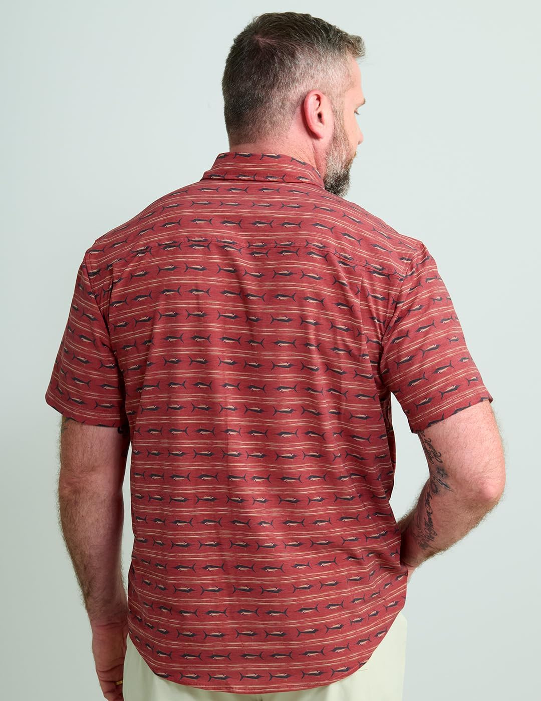 HUK Mens Kona Solid Short Sleeve Fishing Button Down Shirt for Men - Image 2