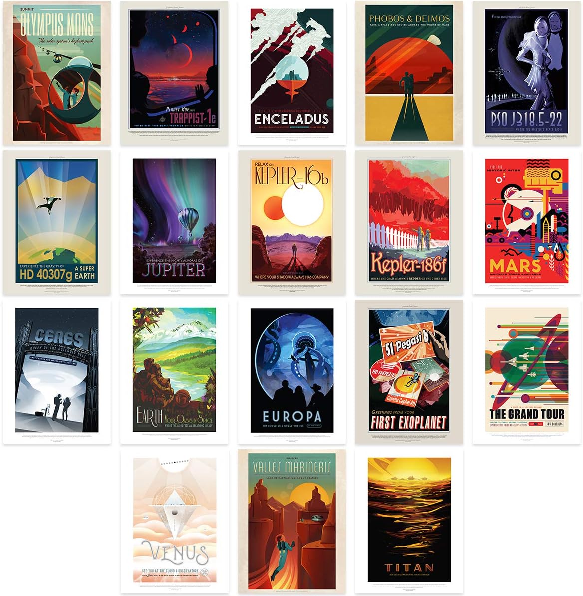 The Lazy Panda Card Company Lot De 60 Cartes Postales D