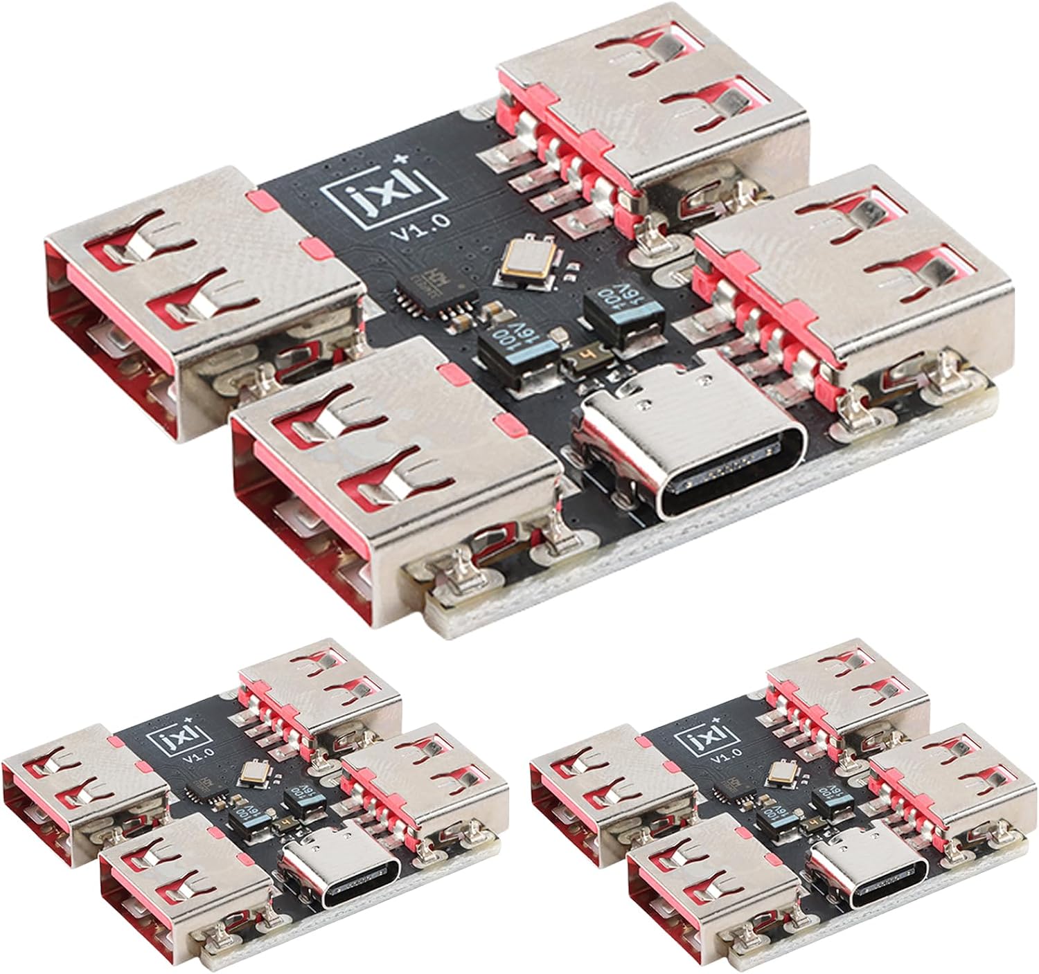 3pcs XL334P4 Type-C USB2.0 Multi-Port Hub Module with 4-Port Docking Station Board