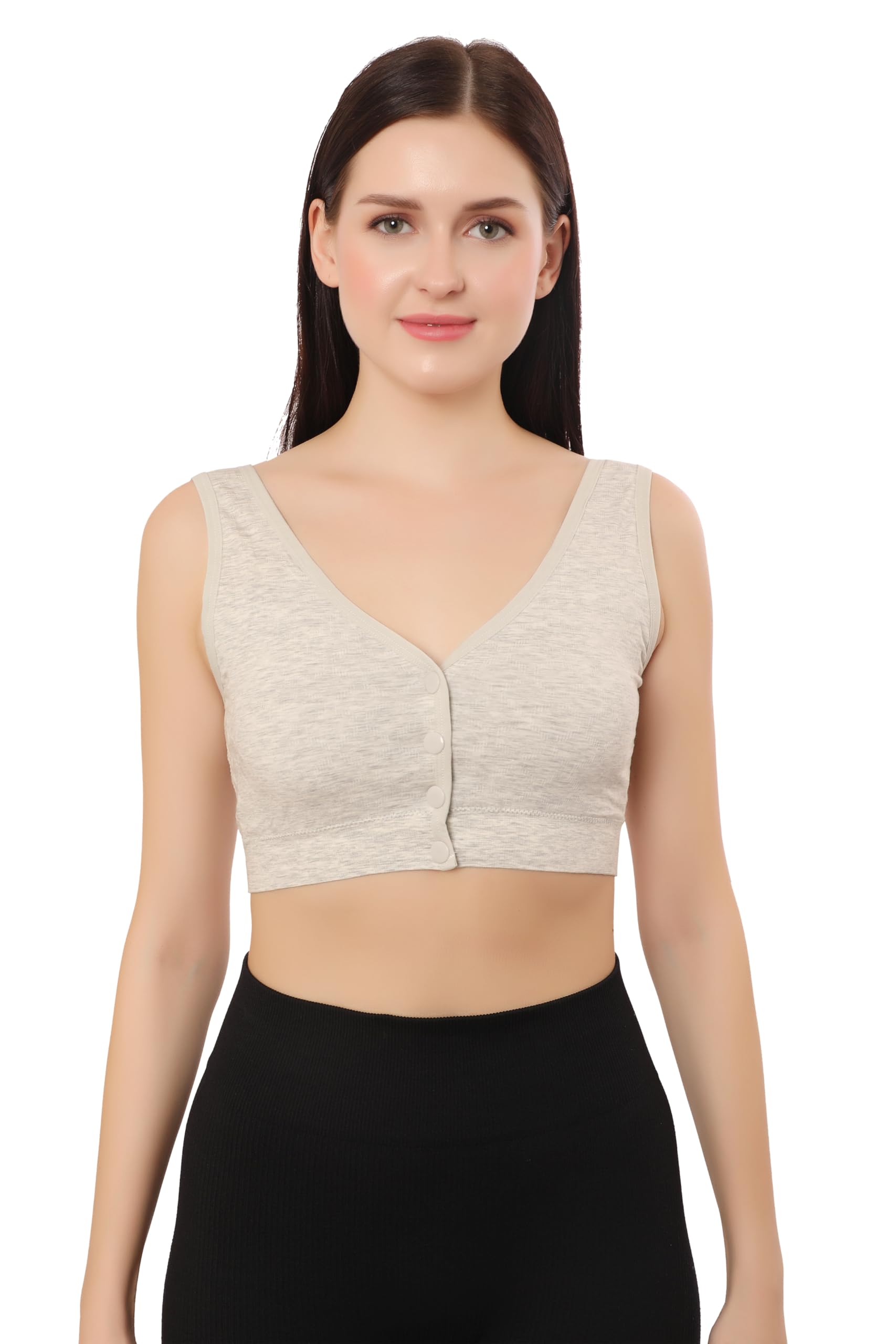Non-Padded Front Open Maternity/Nursing/Post Surgery Bra | Everyday Comfort | Cotton Spandex Fabric | Sizes 2XL, 3XL, 4XL-image-36