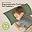 Toddler Pillow with Pillowcase - 10x18 My Little Dreamy Kids Travel Bed Pillows for Sleeping, Organic Cotton Small Pillowcase, Soft & Breathable, Machine Washable,Toddlers 2-5 years old (Jungle Green)
