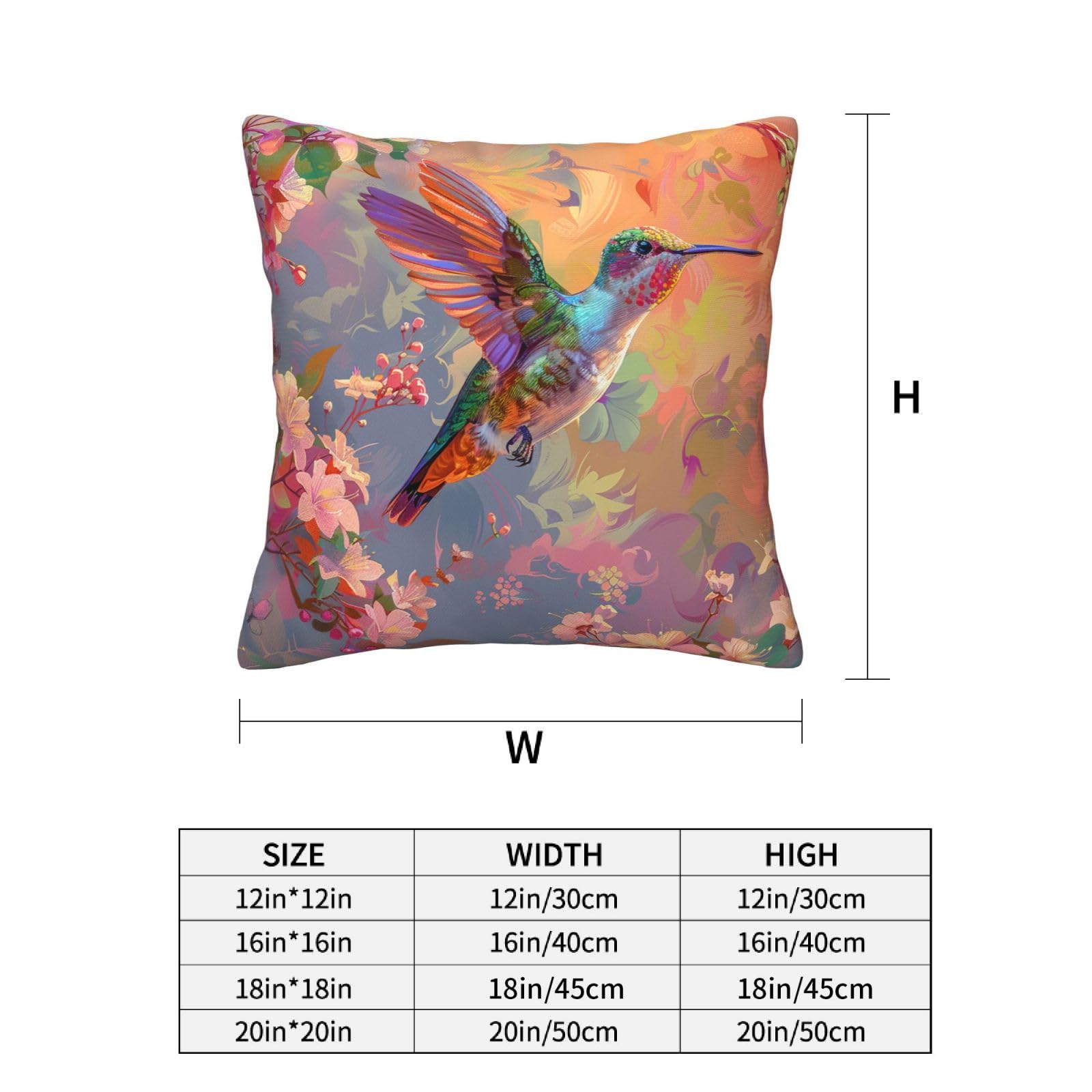 WXLWHR Housses Pour Coussins Colibri Lot De 2, Colibri
