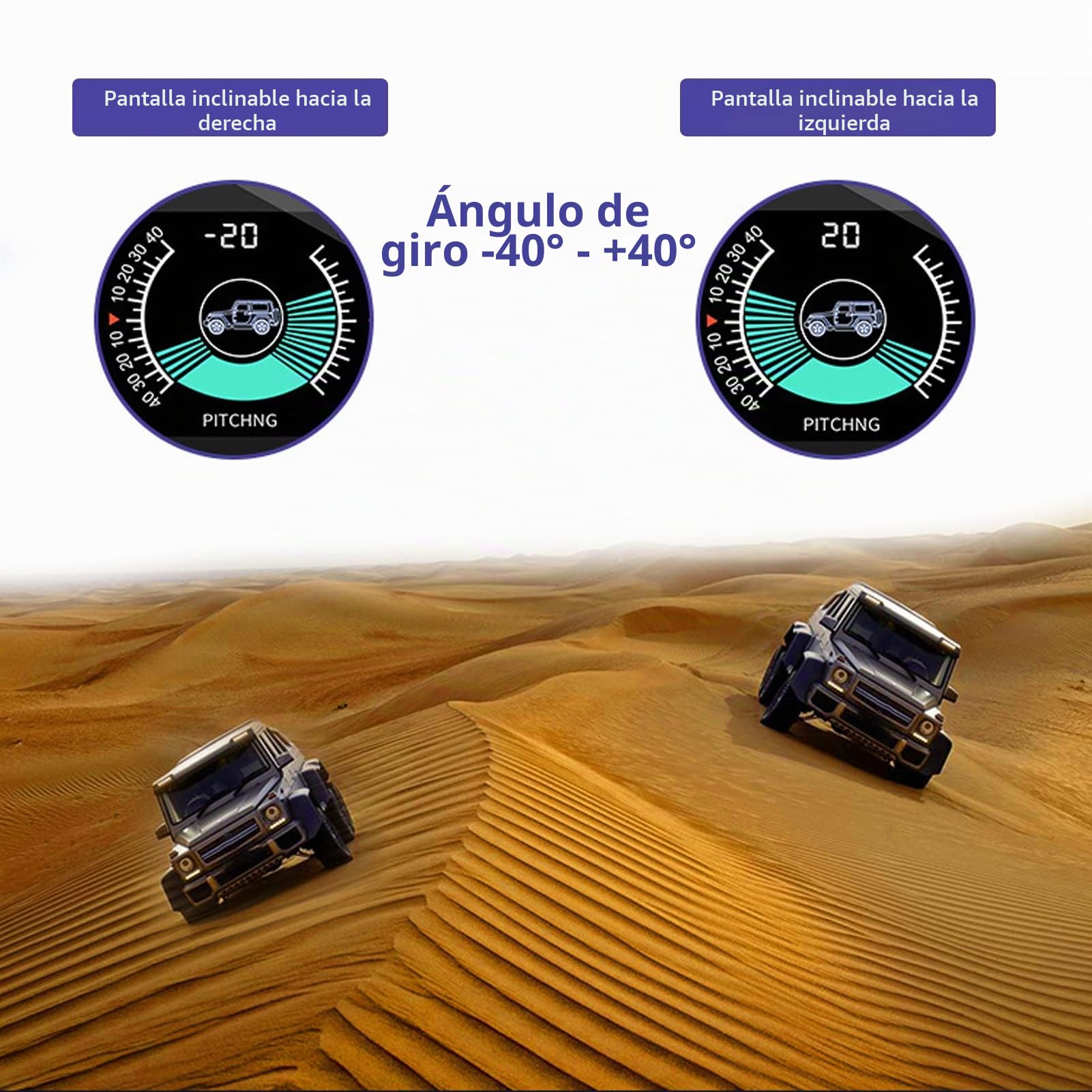 Inclinómetro para Automóvil, Medidor de Inclinación de ángulo de Paso HUD Digital Universal Medidor de Inclinación de Nivel Automotriz de Alta Resolución Indicador de Clinómetro de Brújula Electrónica