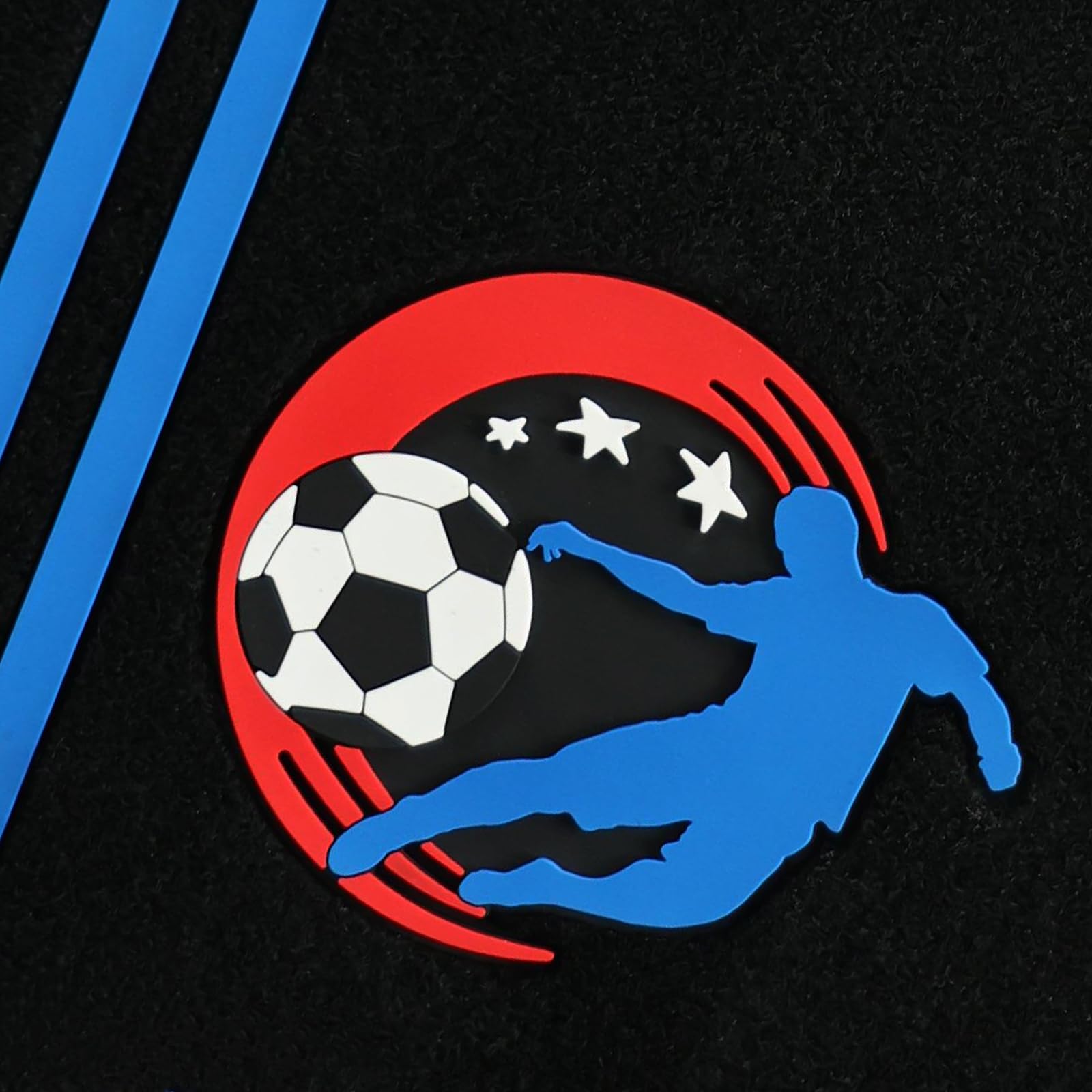 August Auto Universal Soccer and Trim Design Car Floor Mats Understated Nobility Blue Car Floor Mats with Heel — view 3