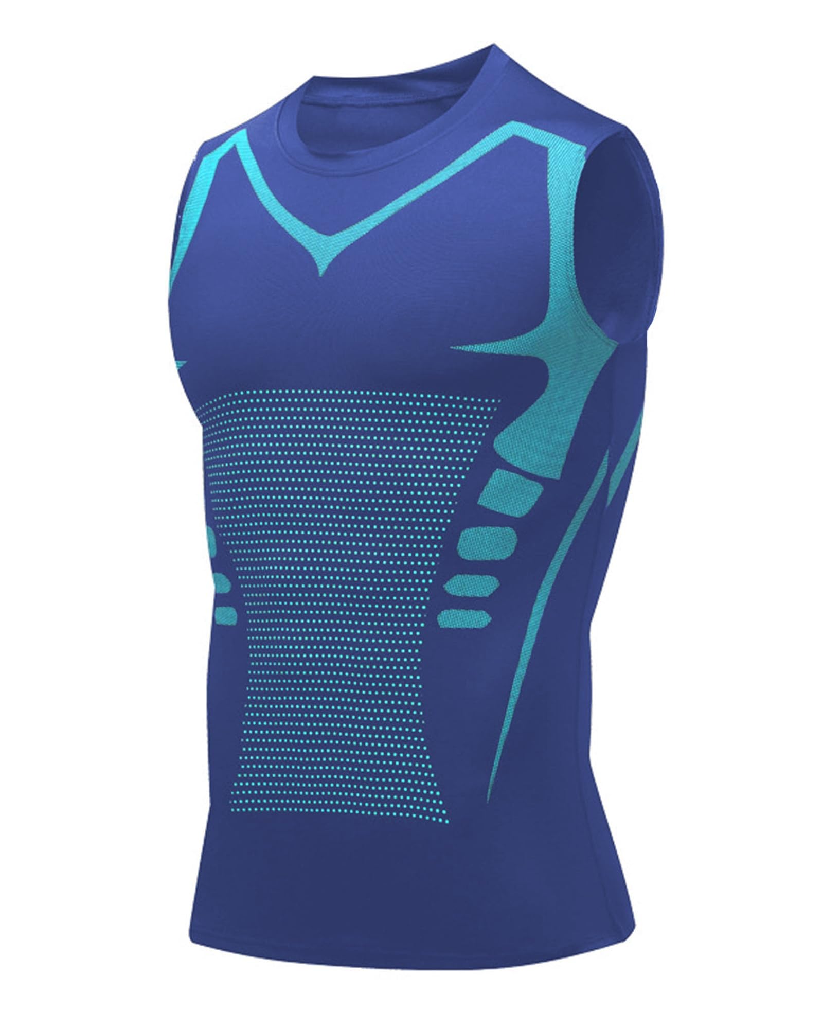 Compression Shirt Men Slimming Body Shaper Vest Crewneck Workout Tank Top