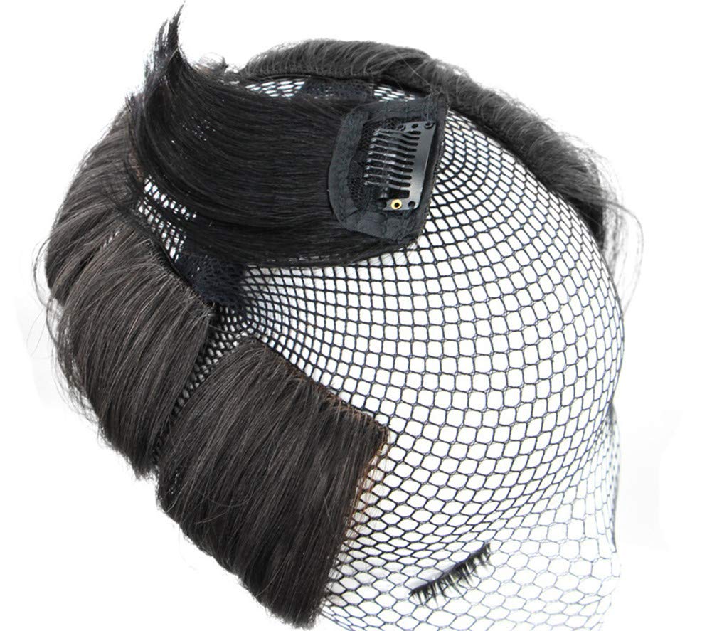 Amazon.com : 4" Short Human Hair Hair Extensions Clip in Mini Hair Pieces  Wiglet to Add Hair Fullness for Women Men, Black (2 Clip) : Beauty &  Personal Care