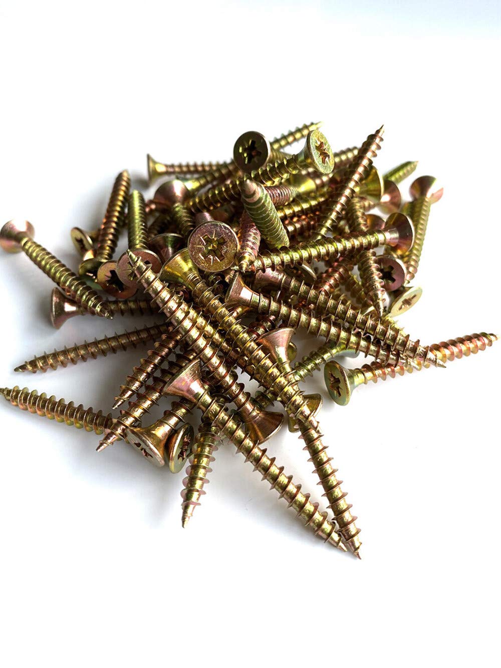 From 2.5x10mm to 6.0x50mm Multi-Purpose Pozi Screw 100PCS - Zinc Yellow Passivated