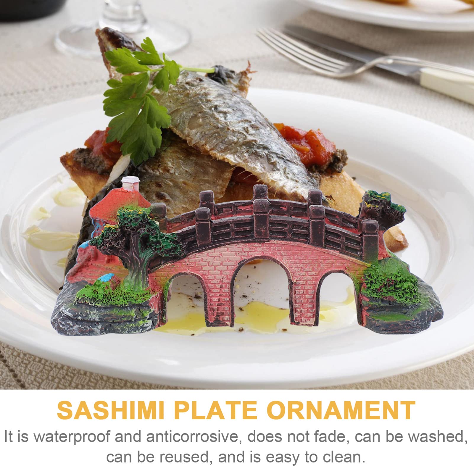 DOITOOL 1 Pc Plate Decoration Sashimi Serving Plate Tea Party Dishes Sashimi Plate Sushi Boat Plate Japanese Sushi Plates Accessories Bridge Sushi Boat Cake Platters Plastic Bread Pan Desk