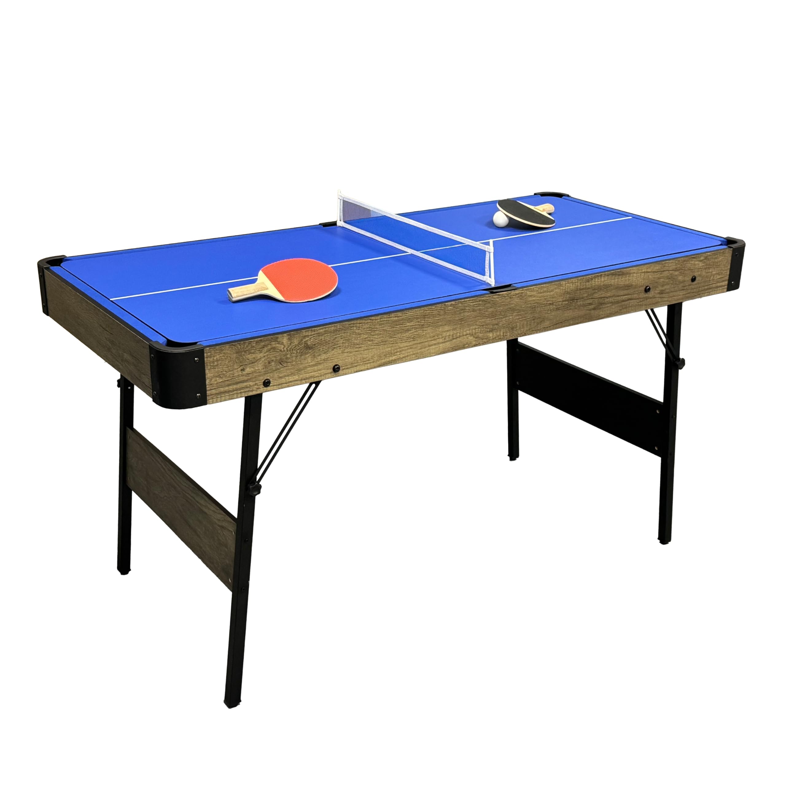 Cougar 3 en 1 Table Multi-Jeux Pliable Aspect Bois & Noir