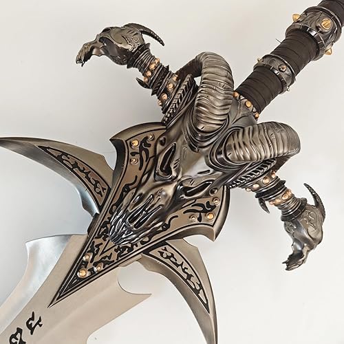 Miniatura 4 de Frostmourne Sword Modelos de metal de acero inoxidable Zinc aleación de aluminio Arthas Menethil Lich King Sword Display Collection Regalo 48