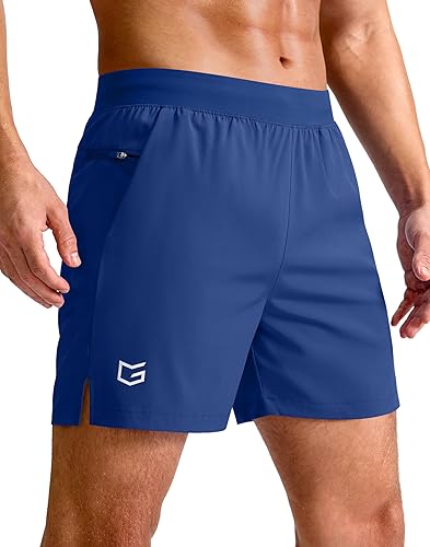 Miniatura 23 de G Gradual Pantalones cortos deportivos para correr para hombre de 7/5/9 pulgadas, bolsillo con cremallera, ligeros, para entrenamiento, gimnasio