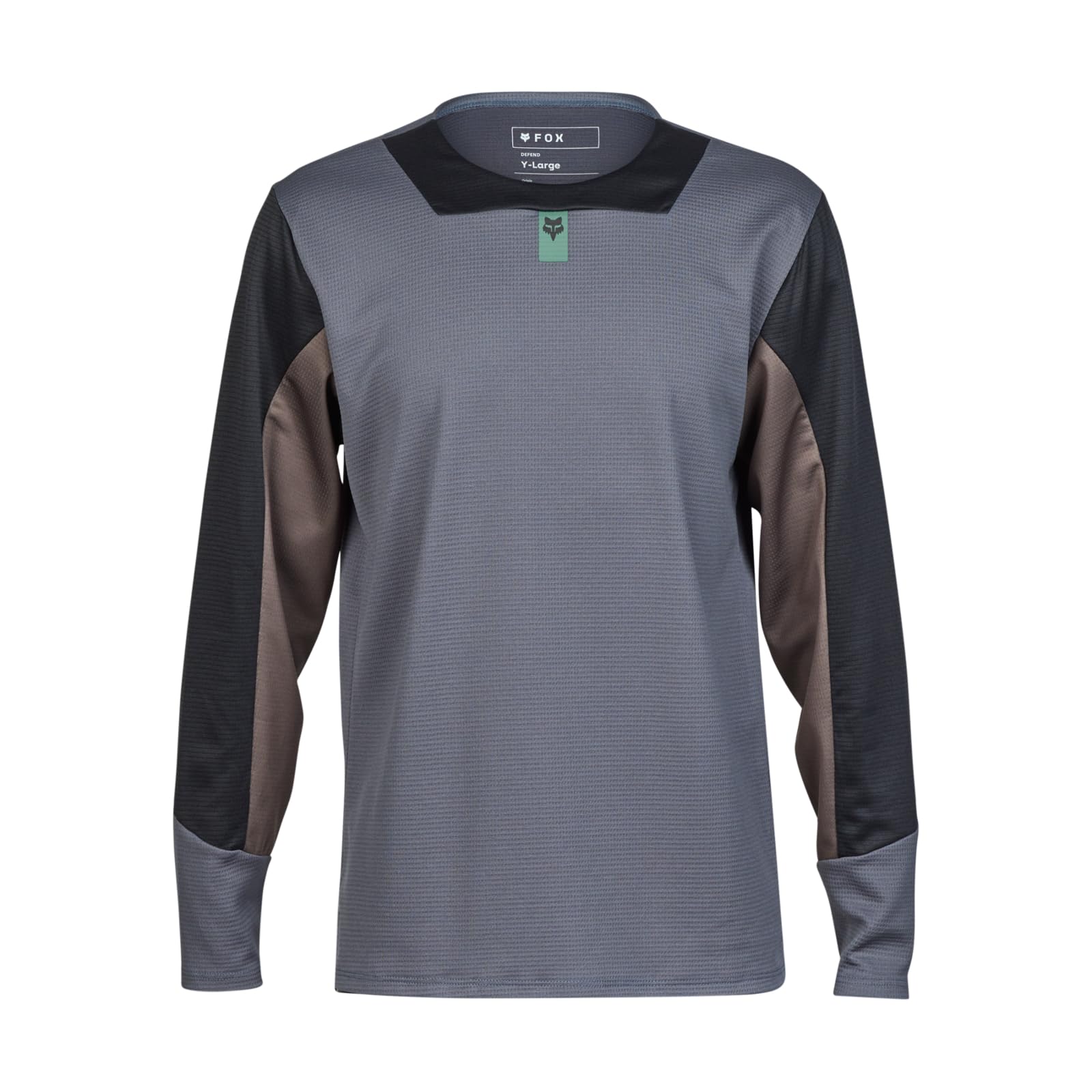 Long Sleeve Cycling Jersey Fox Junior Defend Graphite YL