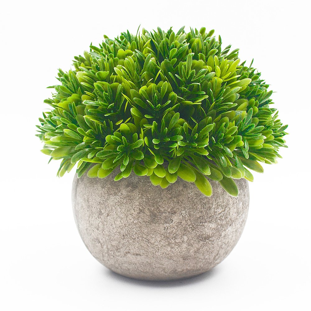 Artificial Plants in Pots for Indoors, Mini Artificial Plants Potted for Home & Office Decortion, Lifelike Small Fake Green Plants for Desk