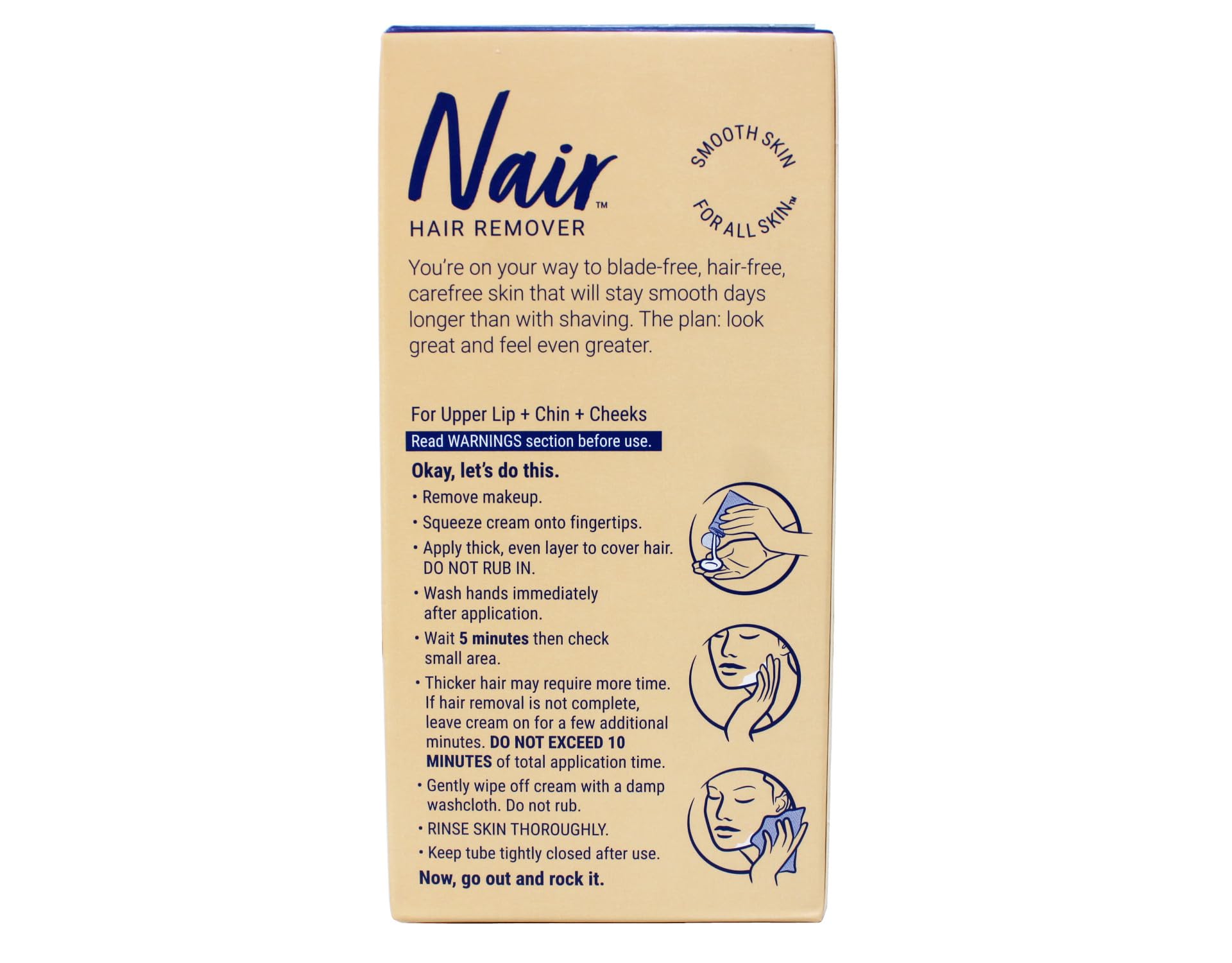 Nair Krem do usuwania włosów ze specjalnymi nawilżaczami, 2-uncjalne butelki (opakowanie 4 sztuk) firmy Nair (English Manual)