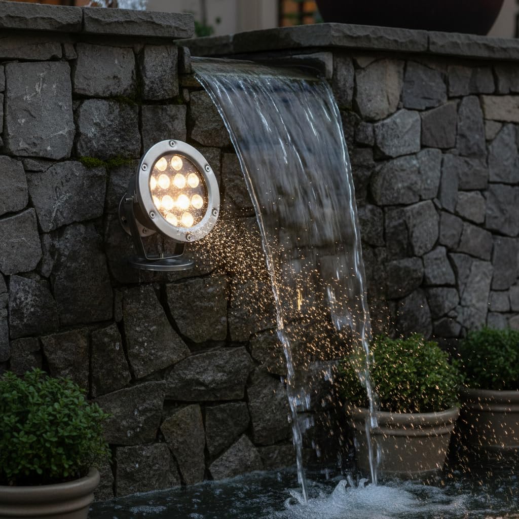 Faretto LED Subacqueo per Fontane, IP55, 6W 3 colori RGB