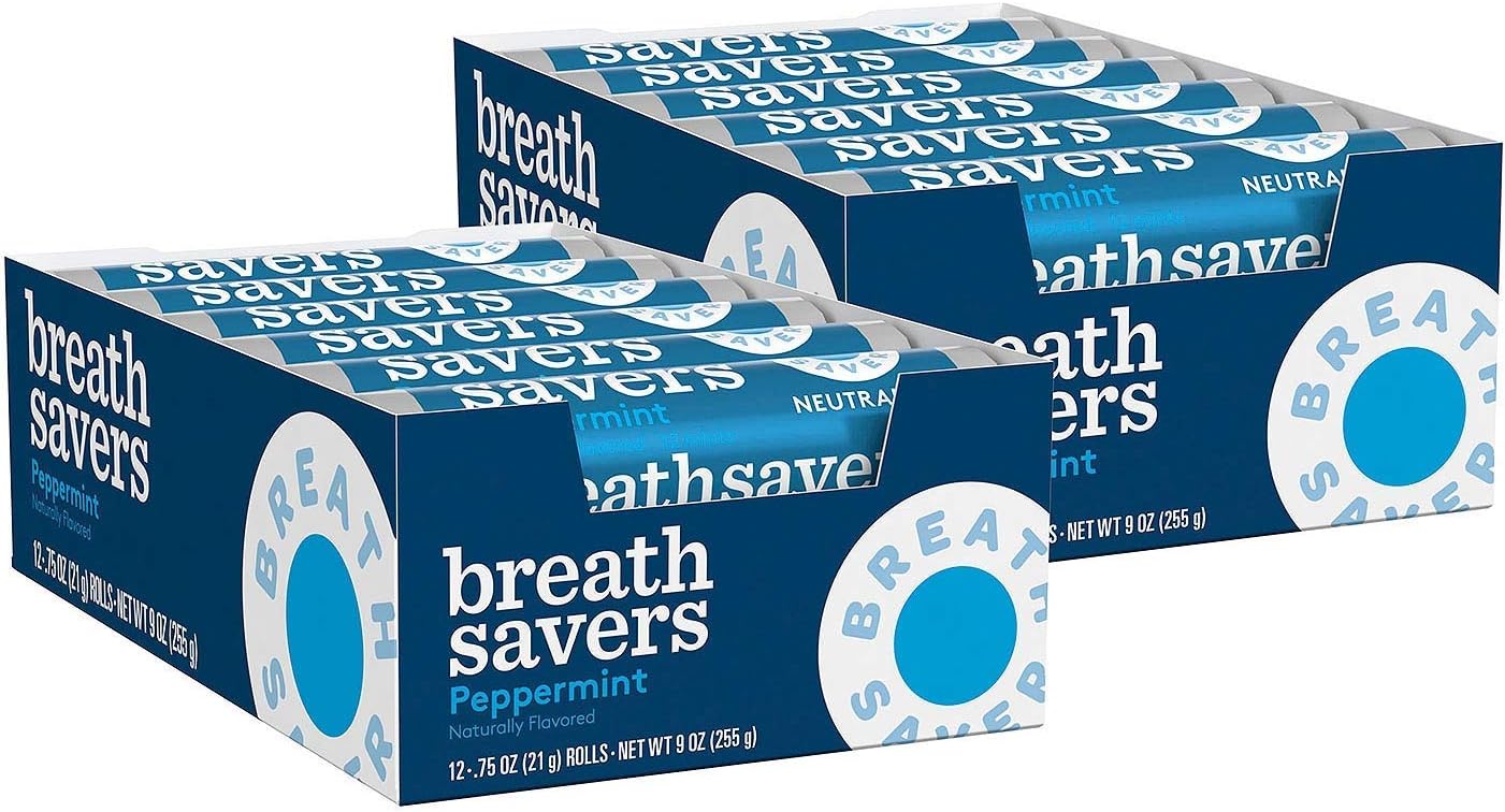 Breathsavers Peppermint Mints, 24-Count (2 Pack of 12)