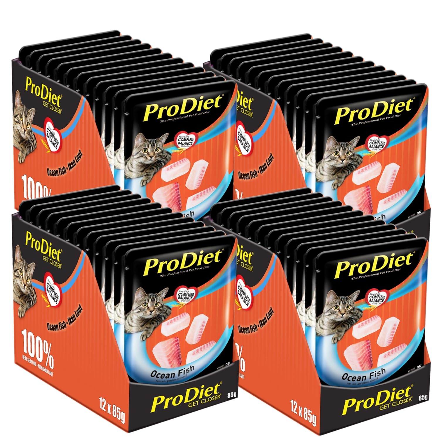 ProDiet Cat Wet Food for Adult (1 + Years) Ocean Fish Flavour for Healthy Skin and Muscle Development 48 Pouches (48 x 85g) Affordable Pack (B0D3VFMHKB) Amazon Price History, Amazon Price Tracker