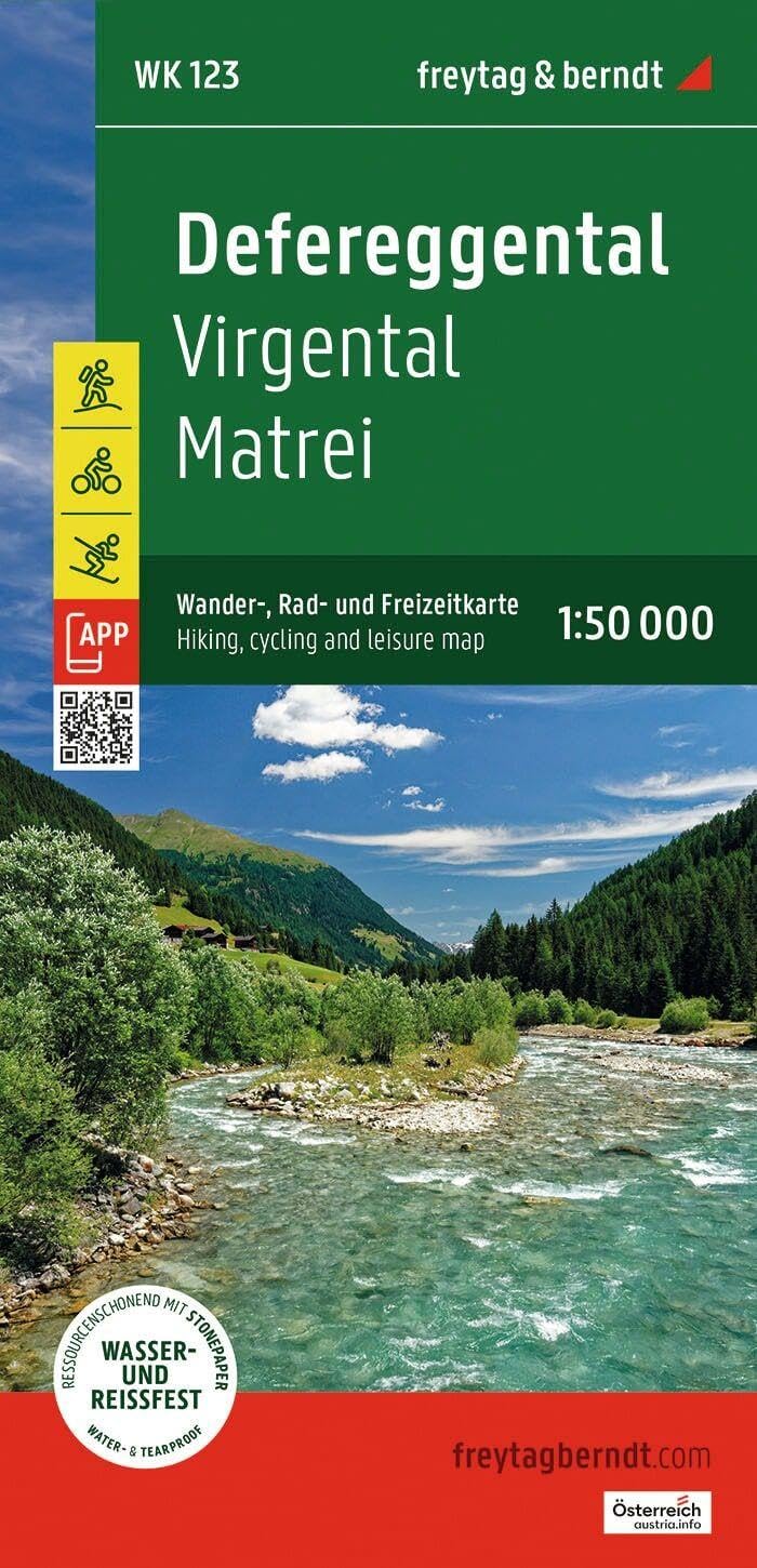 Defereggental - Virgental - Matrei Hiking, cycling & Leisure Map 1:50,000: 1:50,000 Hiking, cycling & Leisure Map: 123 (Wander-Rad-Freizeitkarte)