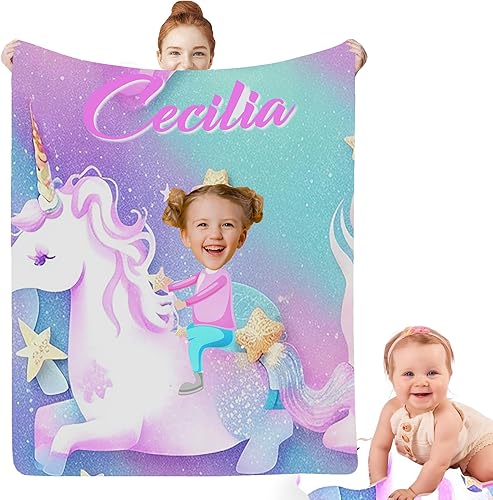 Miniatura 7 de Manta de forro polar personalizada con nombre de foto, regalo para niños pequeños, regalo de niña afroamericana, mantas de bebé para recién nacidos,