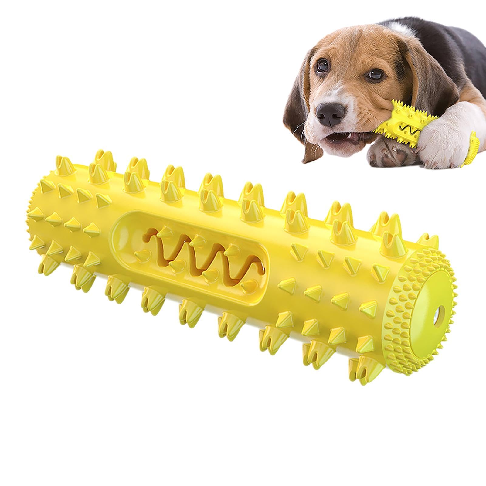 Unzerstrbares Hundespielzeug, unzerstrbar, quietschend, interaktives  Hundespielzeug, Kaustab, robust, interaktiver Gummi-Zahnbrstenstab fr  kleine, mittelgroe und groe Hunderassen : Amazon.de: Haustier