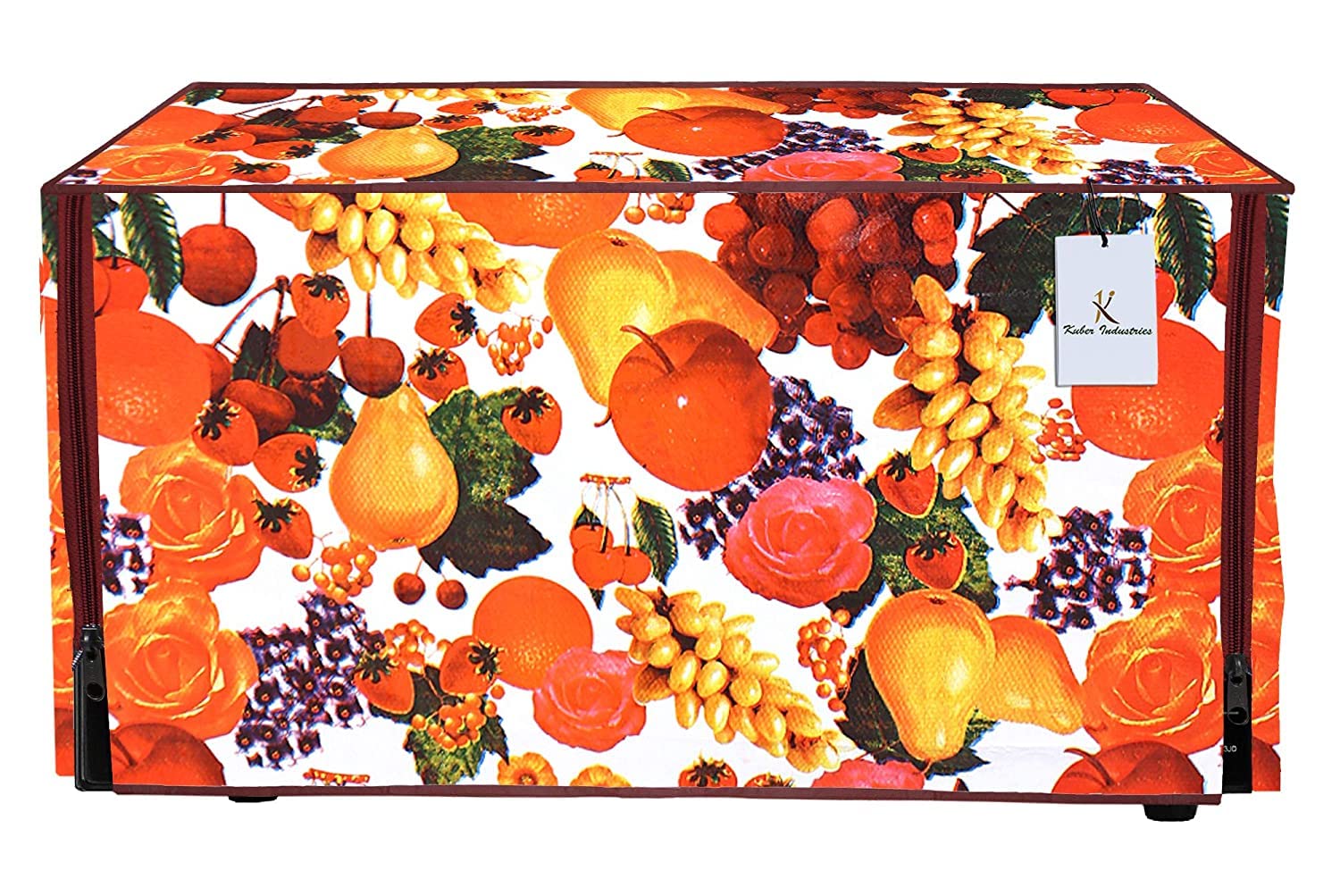 Kuber Industries PVC Fruit Printed Microwave Oven Cover,20 LTR. (Multicolor)-HS43KUBMART26025, Standard 4