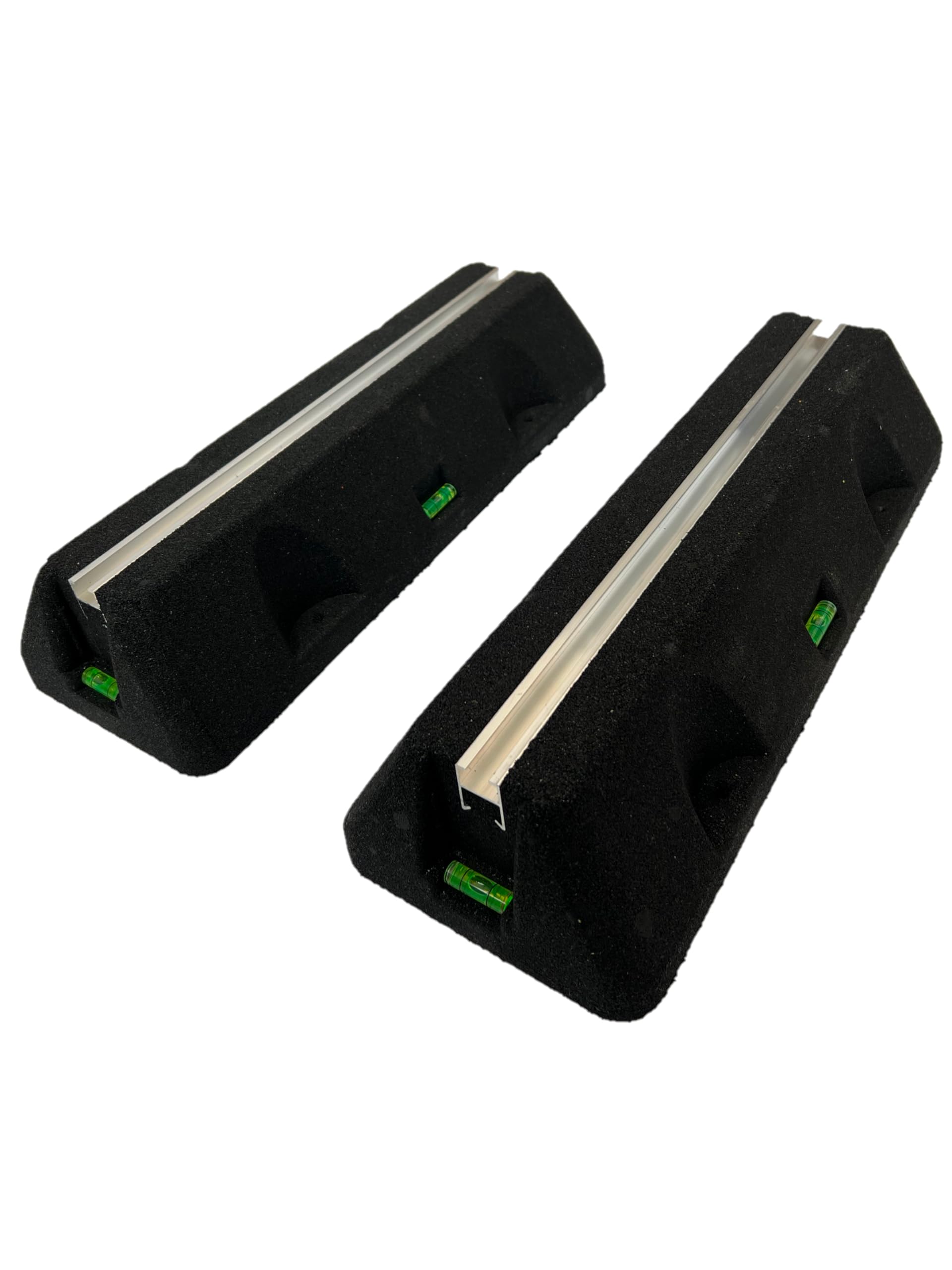 Lot de 2 socles d'amortissement - Console de sol de 450 mm pour climatiseurs, pompes à chaleur - 2 pieds anti-vibrations - Socle de montage - Bloc de montage en caoutchouc - Pour climatiseur