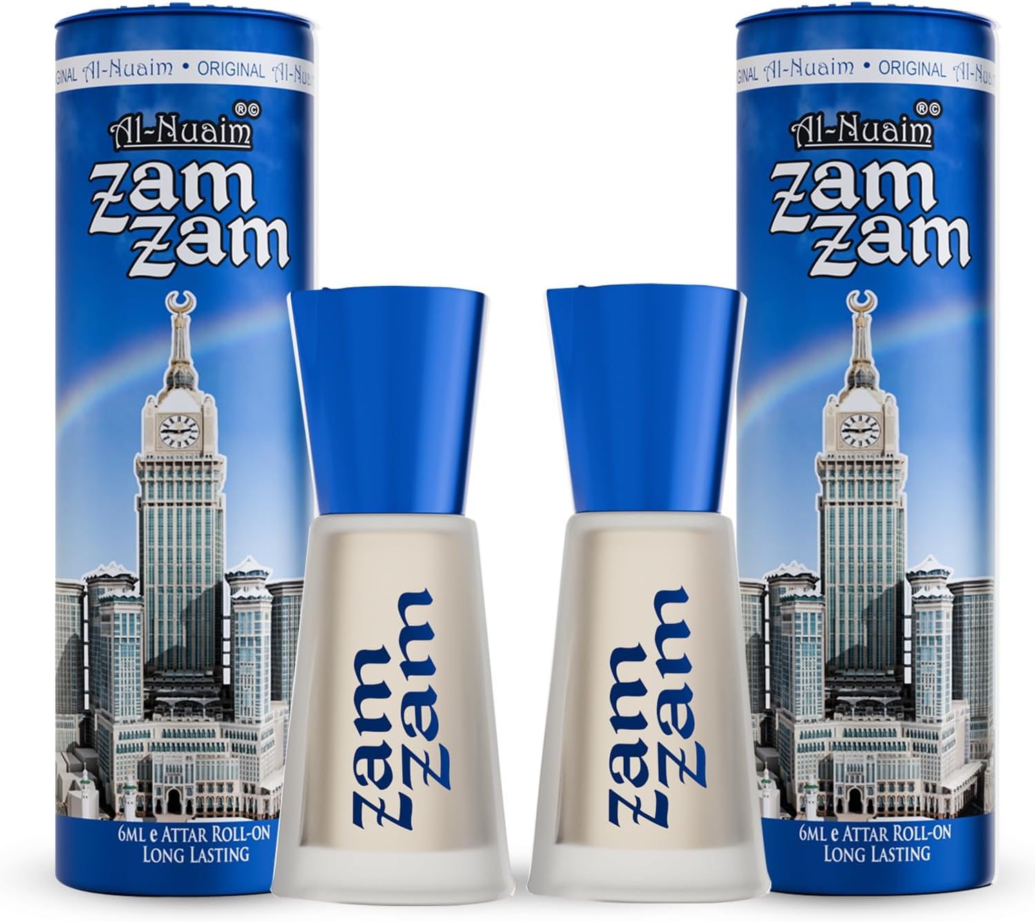 Al-Nuaim Zam Zam Attar Roll On - 6ml (Pack Of 2) |Luxury Scent with Long Lasting Fragrance For Men & Women