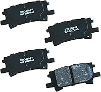 Vista 235 de Pastillas de freno traseras cerámicas Bendix Premium SBC1337 para Cadillac CTS 2014-2008, SRX 2016-2010, Chevrolet Camaro 2015-2010, Saab 9-4X 2011