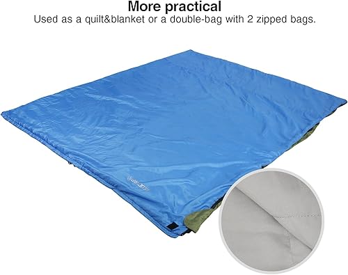 Miniatura 21 de REDCAMP Saco de dormir ultraligero para mochileros, senderismo, comodidad para adultos en clima cálido, con saco de compresión 2-Sobre