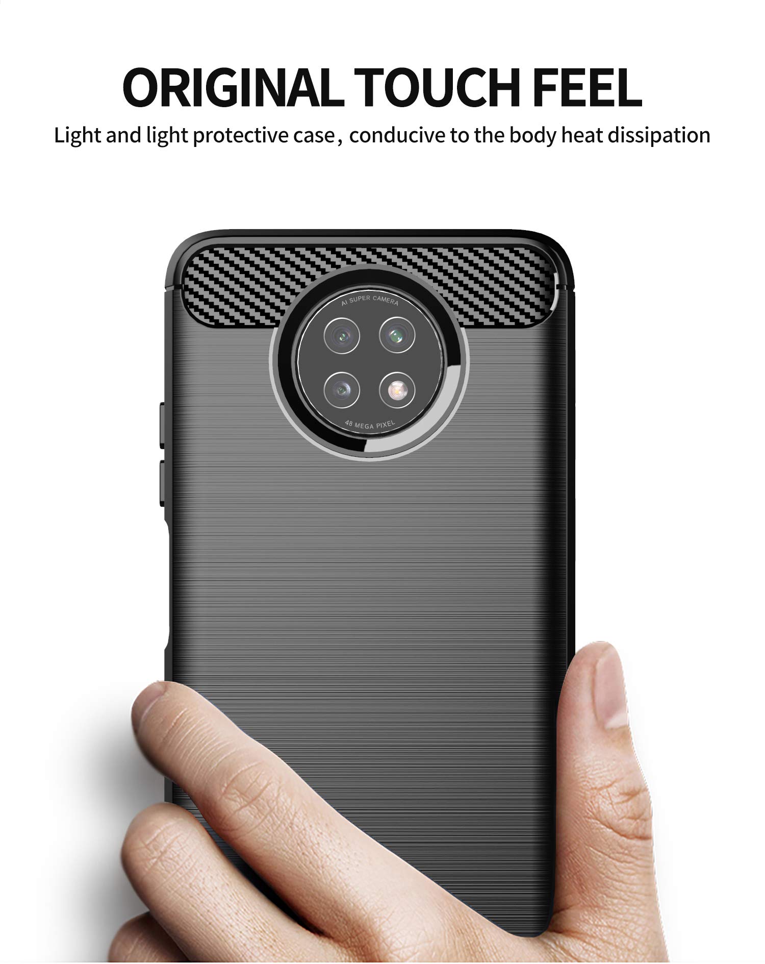 BAIDIYU Cover per Xiaomi Redmi Note 9T 5G, AntiGraffio, Sottile