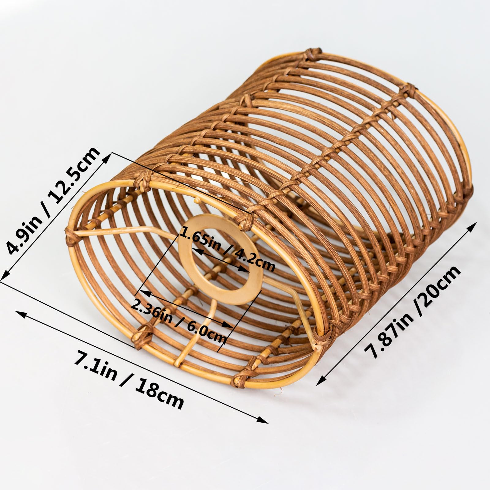 Osasy Retro Rattan Ceiling Lights Shade - Image 4
