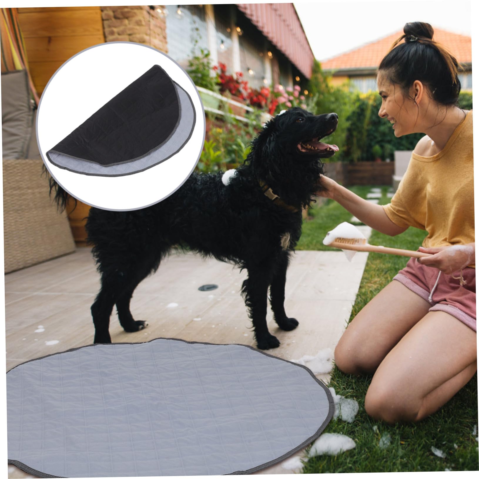 UPKOCH Tappetini Igienici Riutilizzabili per Animali Domestici Rotondi in Flanella Assorbimento Rapido e Facile da Pulire per Gatti e Piccoli Animali in Casa