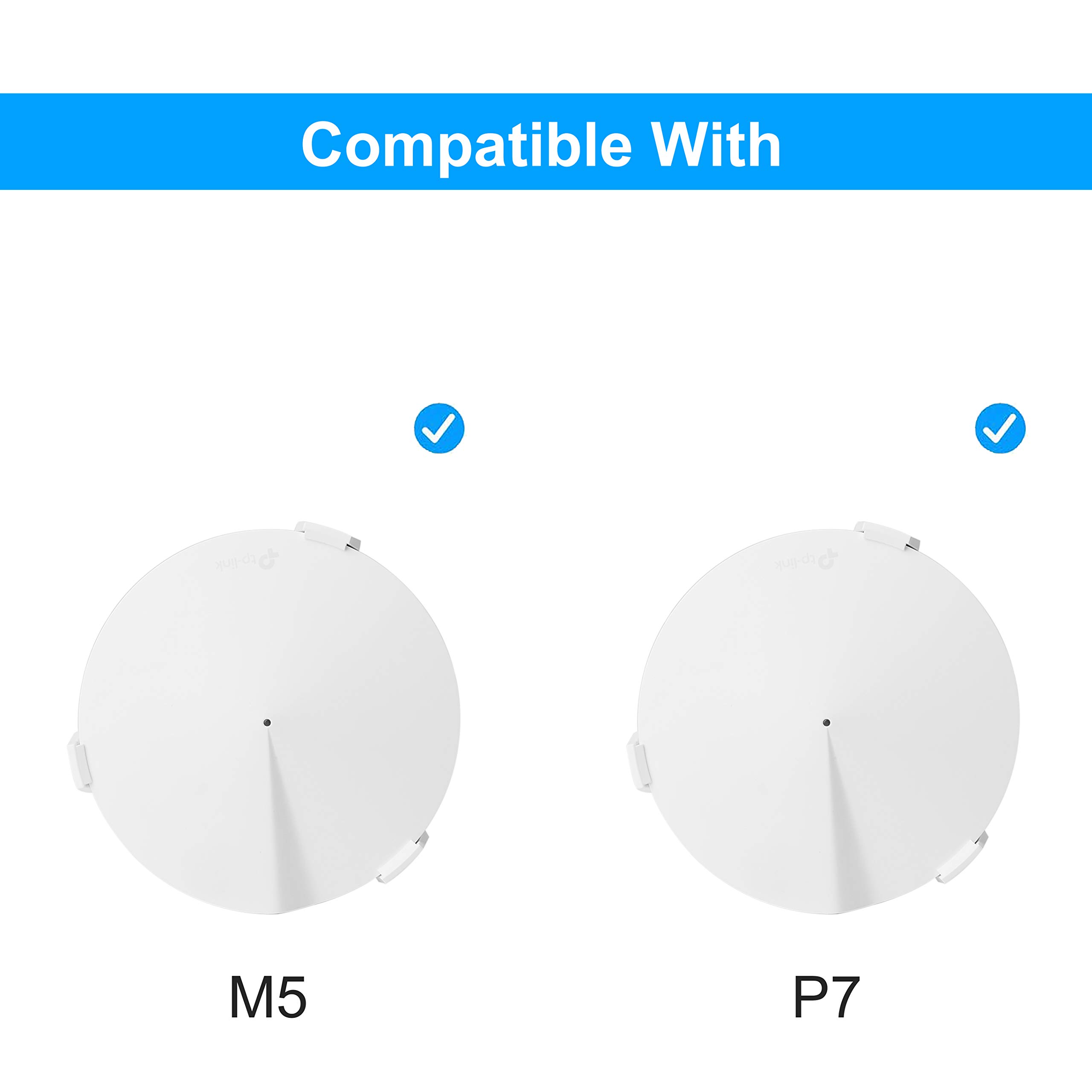 Soporte de Pared VHB Adhesivo para TP-Link Deco M5 y P7 Sistema WiFi de Malla para Todo el Hogar - Montaje Fuerte (Paquete de 3)