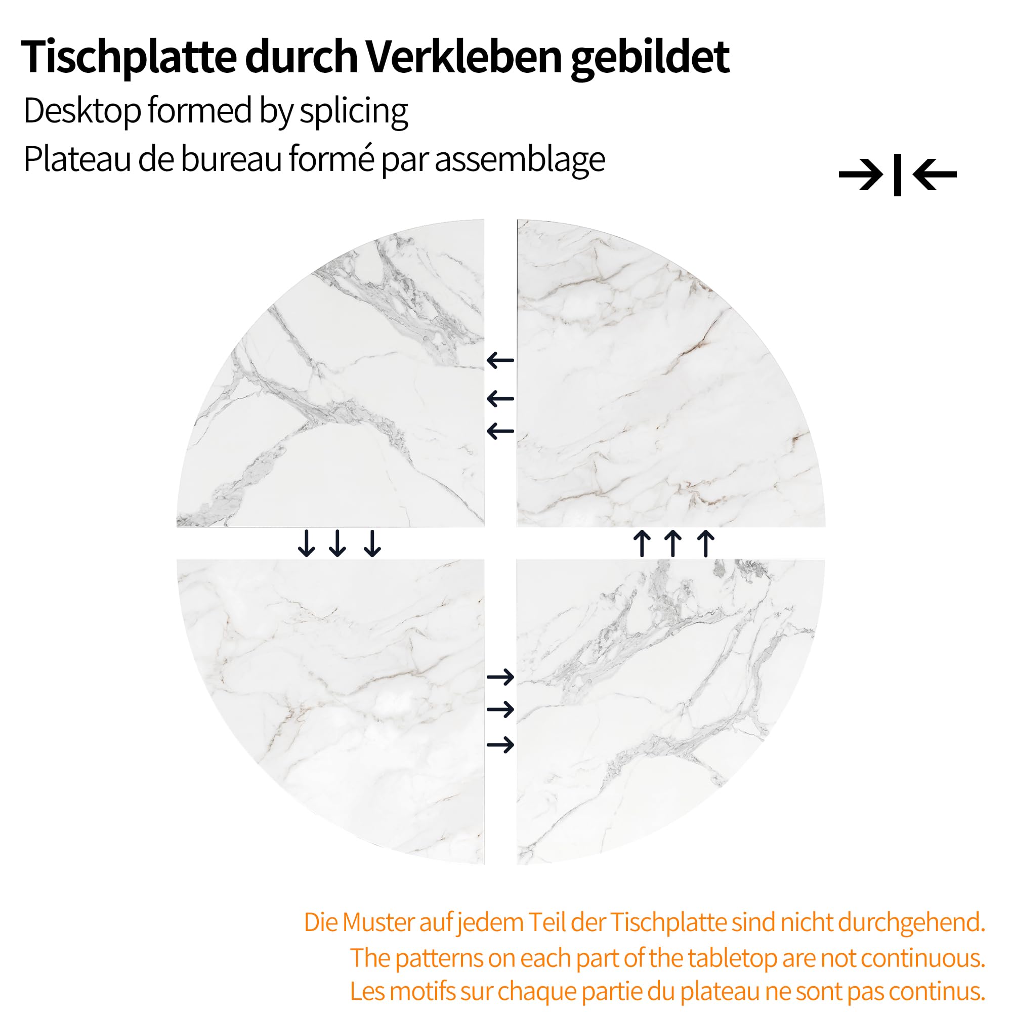 Essgruppe Esstisch mit 4 Stühlen Set für 4 Personen, Esstisch Rund 100x100x76 cm mit Goldenen Metallbeinen und 4 Grün Samt Esszimmerstühle, Weiße Tischplatte, Esszimmermöbel, Küchenmöbel