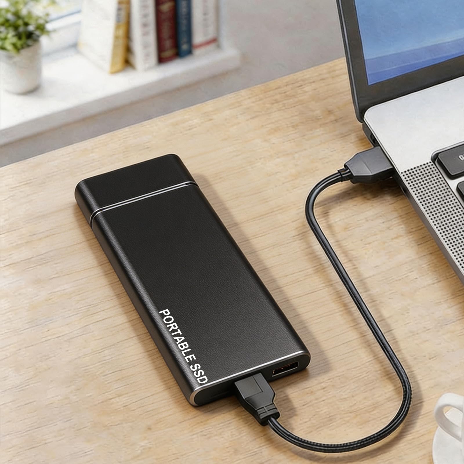 4TB Portable External SSD, High-Speed USB-C Solid State Drive with Metal Housing, Durable Storage for Mac, Windows, Gaming, Data Transfer Use, Black
