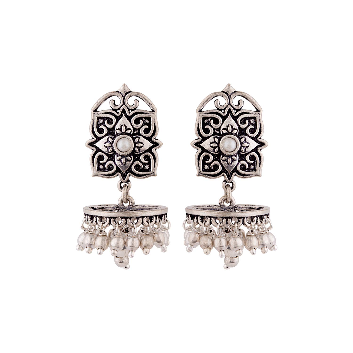 VOYLLAWork Essentials Rangoli Inspired Earrings For Womens