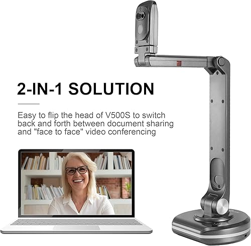 Miniatura 6 de JOYUSING V500S - Cámara de documentos de 8MP para profesores, visualizador USB para tamaño A3, luz LED, enfoque automático, OCR para Windows