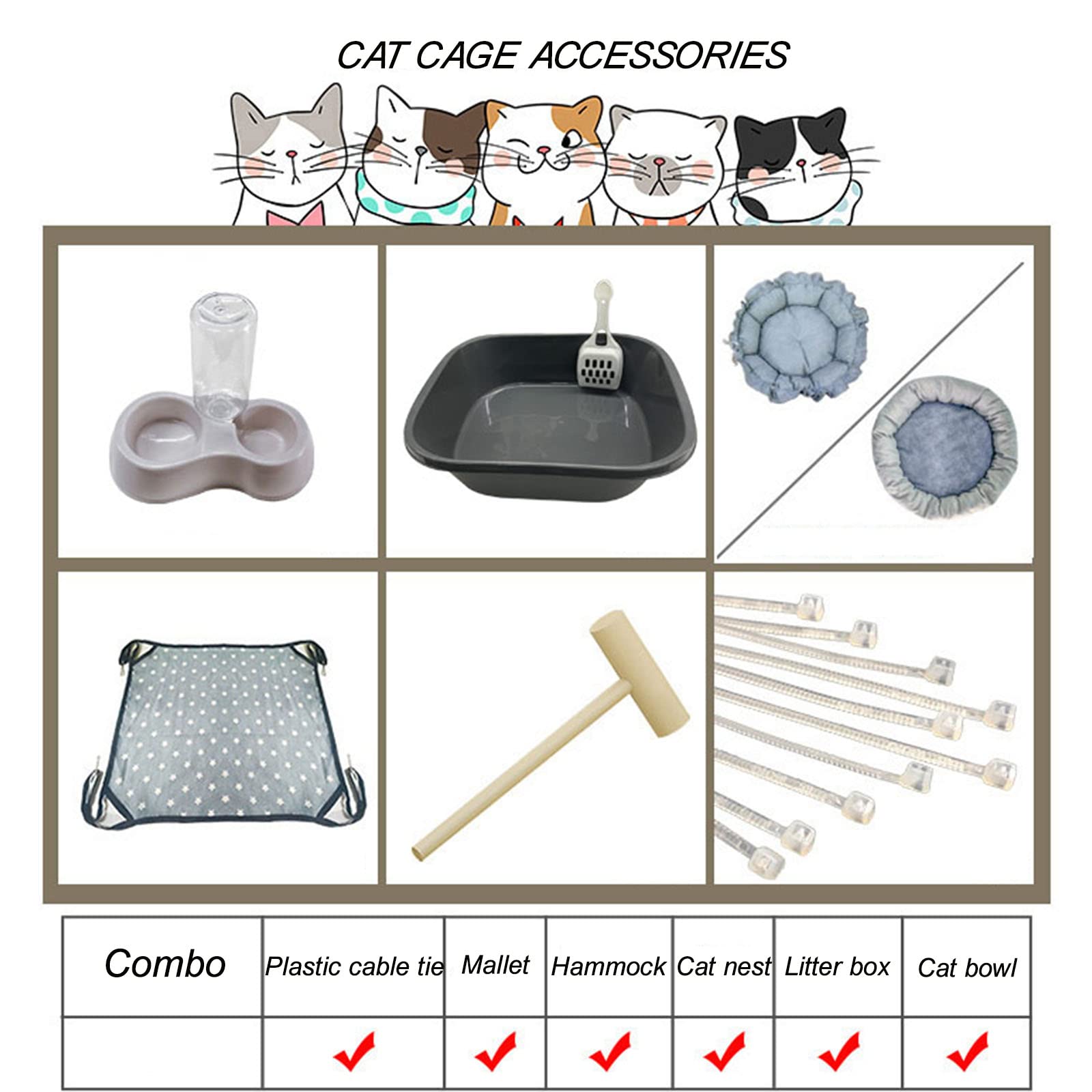 Generico Recinto per Gatti - Gabbia per Gatti, Gabbie per Animali Domestici Fai da Te, recinto per Animali, Gabbia da Giardino con Porta, riponibile (Rosa 111 * 75 * 110 cm)