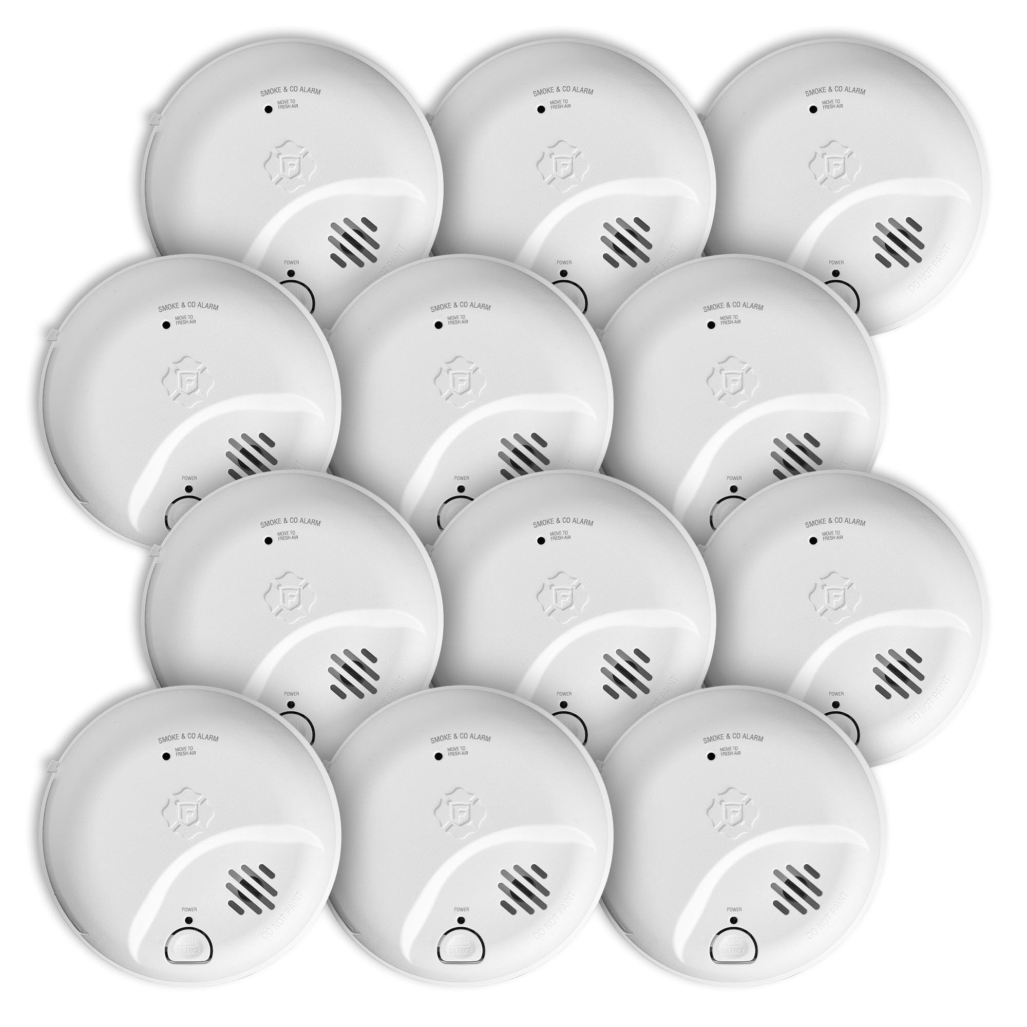 First Alert SMICO100 Battery-Operated Combination Smoke &amp; Carbon Monoxide Alarm, 12-Pack
