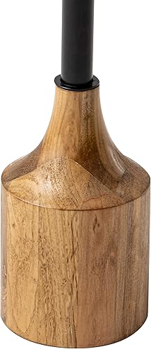 Miniatura 10 de COZAYH Mesa auxiliar de pedestal de granja, mesa de bebida de madera rústica con base, mesa redonda de Martini para espacio pequeño, sala de estar,